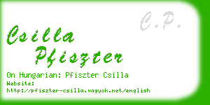 csilla pfiszter business card